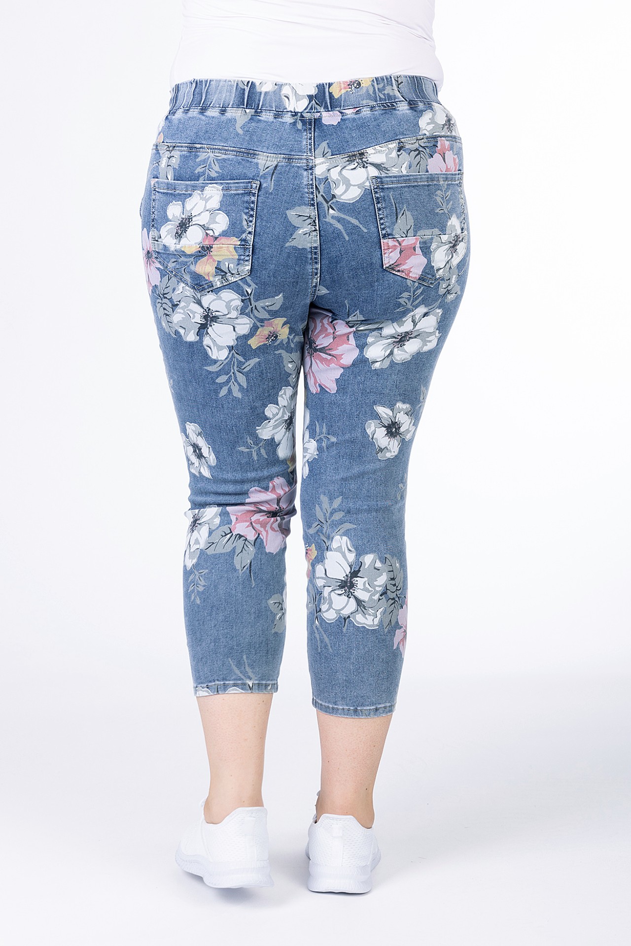 7/8-Jeans 57Tulip mit Blumendruck