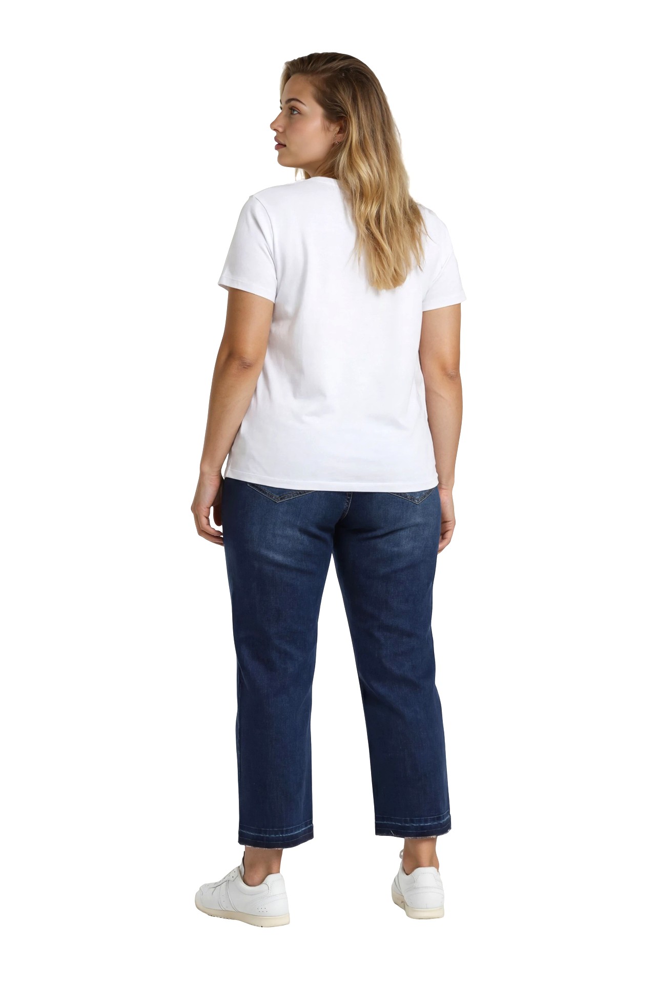 Barrel-Fit-Jeans 57Lotus , cropped mit offenem Saum