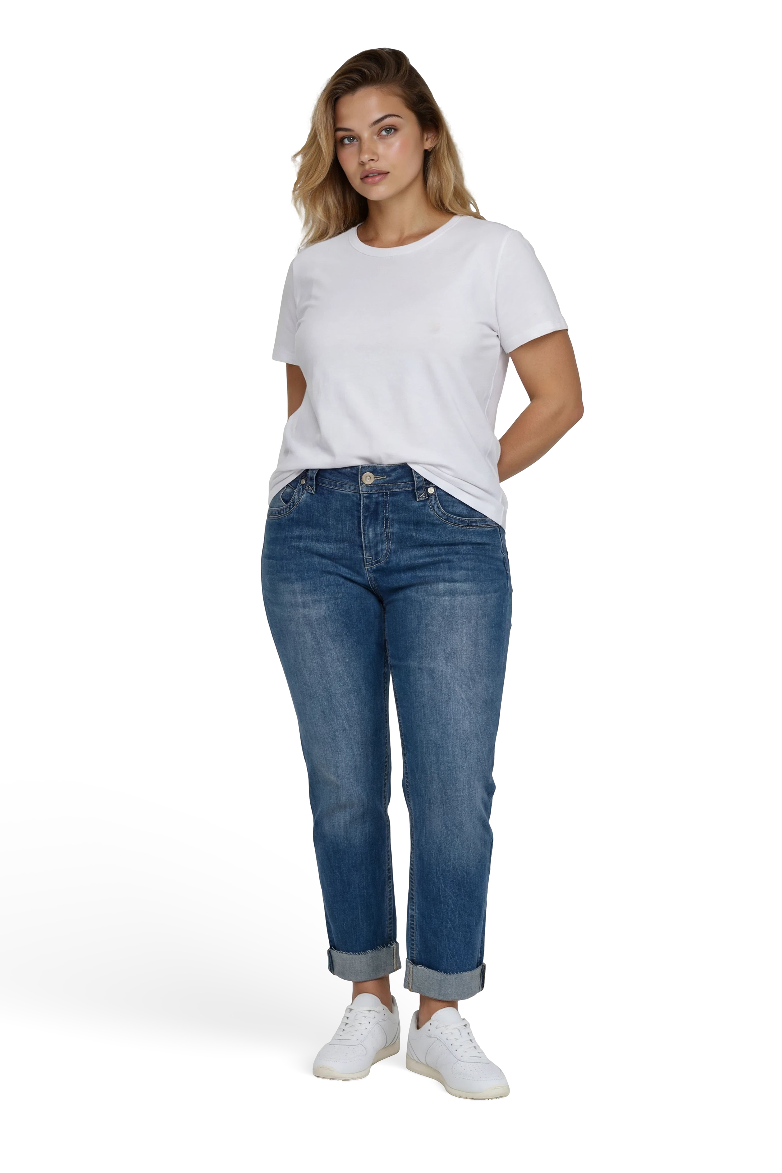 57Lily, Straight-Fit-Jeans, 5-Pocket-Style, verkürzte Form