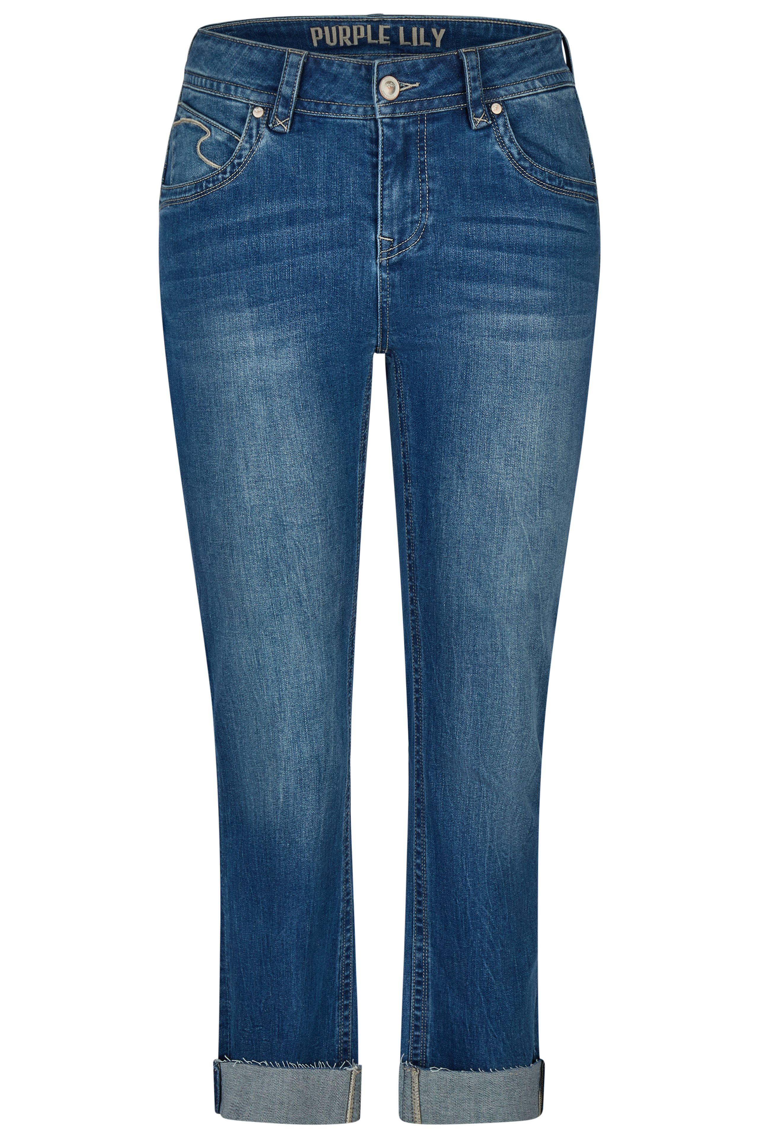 57Lily, Straight-Fit-Jeans, 5-Pocket-Style, verkürzte Form