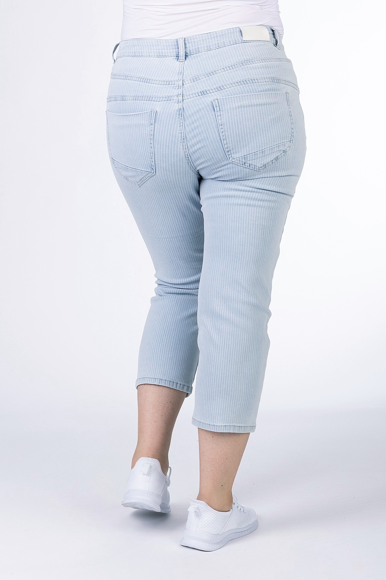 Slim-Fit-Jeans 57Iris, 7/8 mit Streifen
