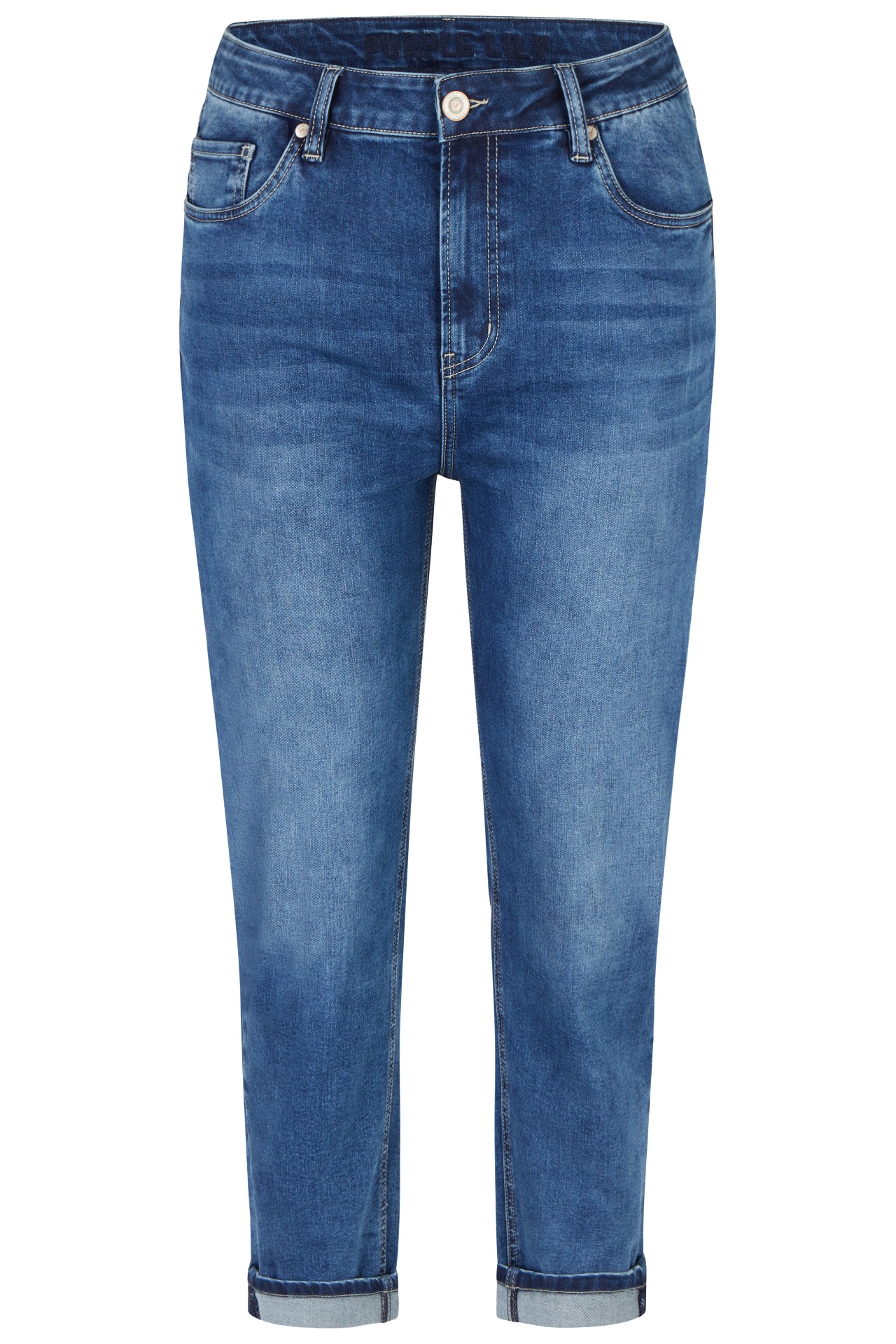 Mom-Fit-Jeans 57Ivy, cropped mit Turn-Up