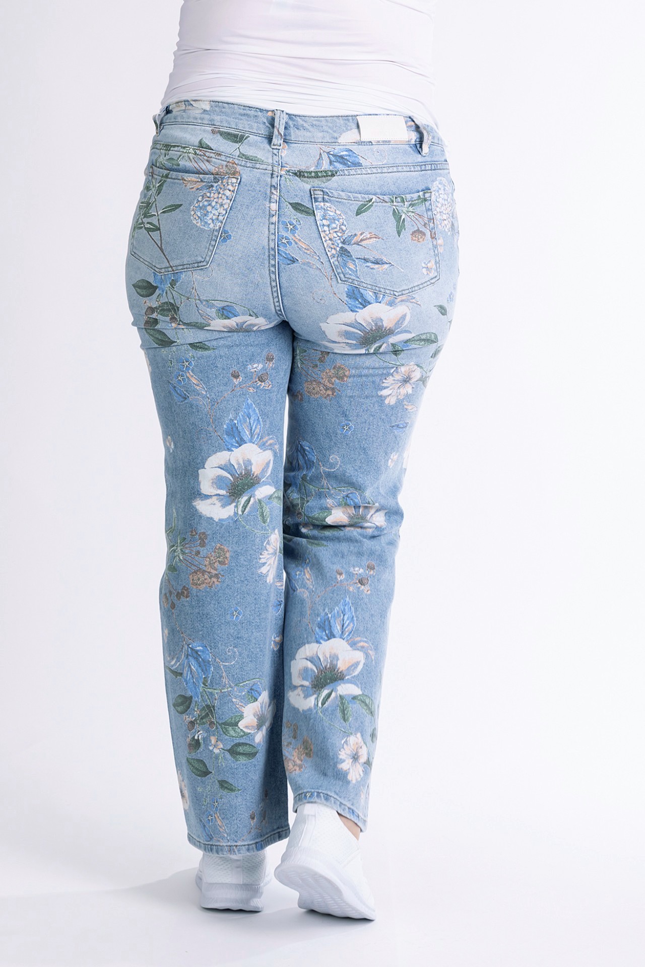 Wide-Leg-Jeans 57Cosi mit Blumendruck