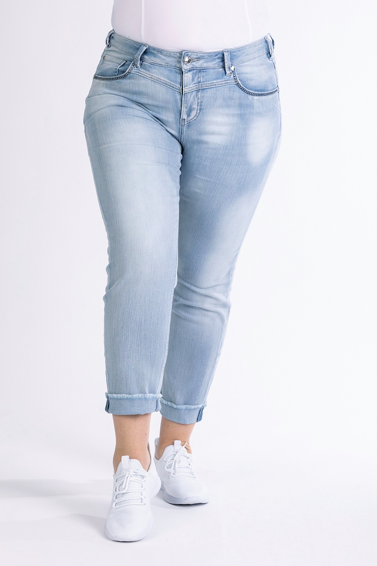 Skinny-Fit-Jeans 57Iris, cropped mit Turn-Up 