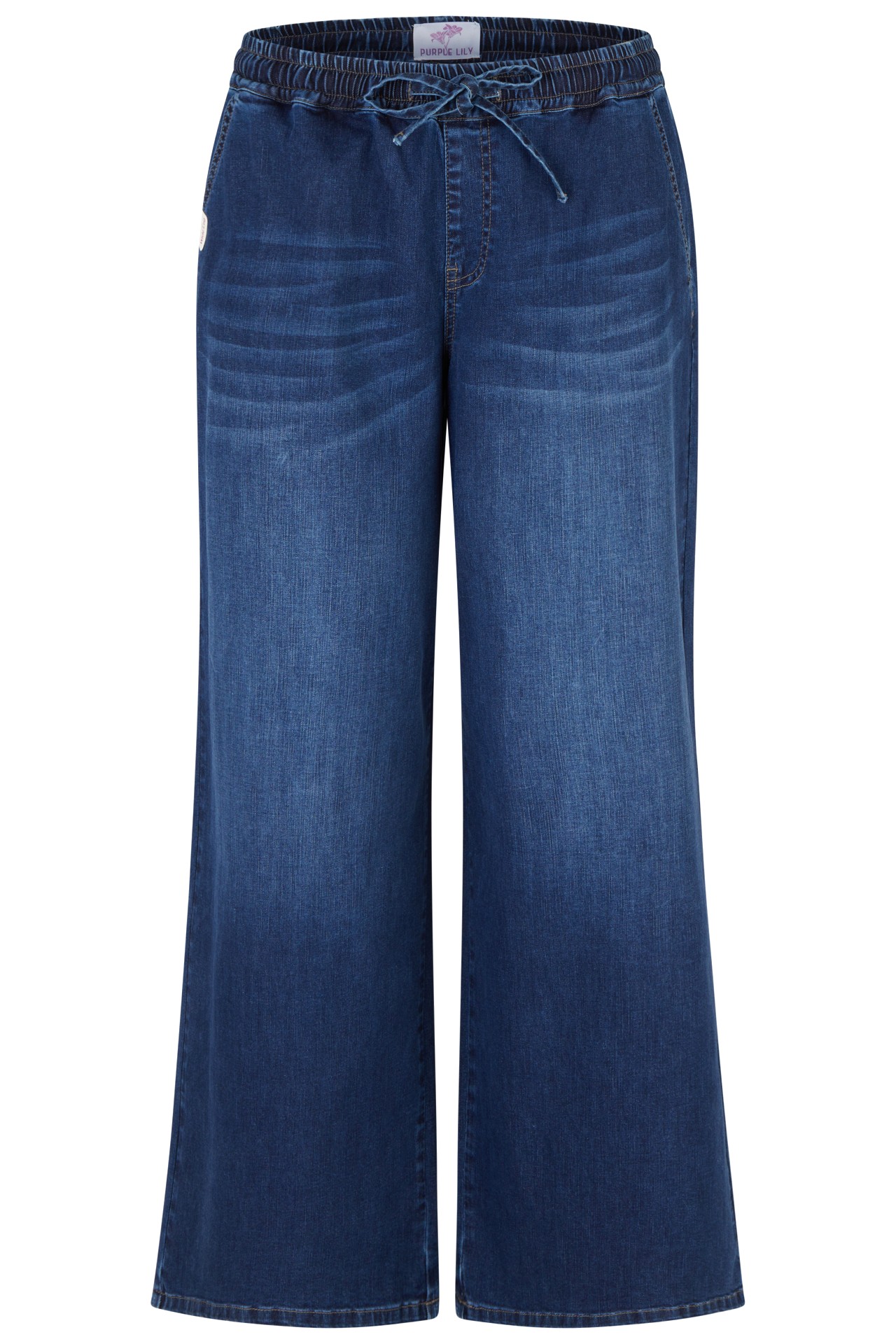 Wide-Leg-Jeans 57Amary mit Elastikbund und Kordelzug