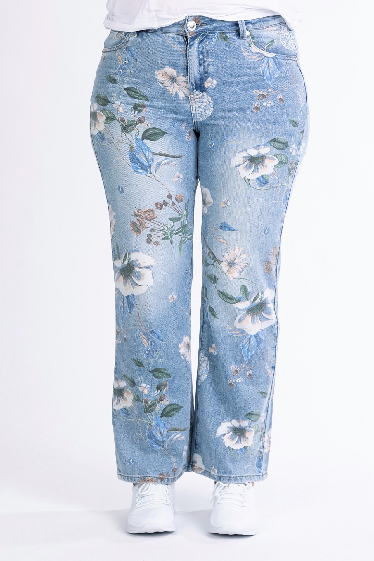 Wide-Leg-Jeans 57Cosi mit Blumendruck