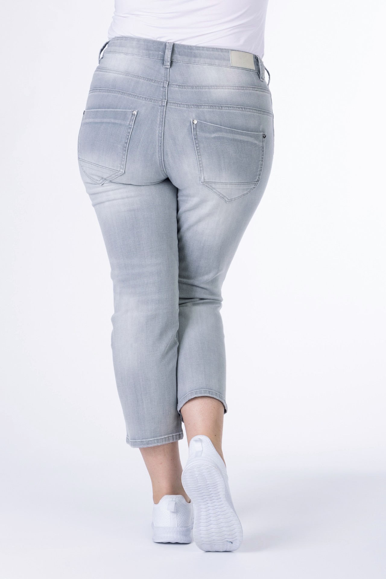 Slim-Fit-Jeans 57Iris, 7/8 mit Kontraststreifen
